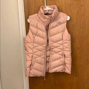North face vest blush pink women’s M